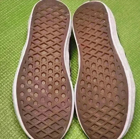 Vans Kids Brown and Black Checkered Casual Slip On Skateboard Shoes Size 1.5 - Picture 7 of 8